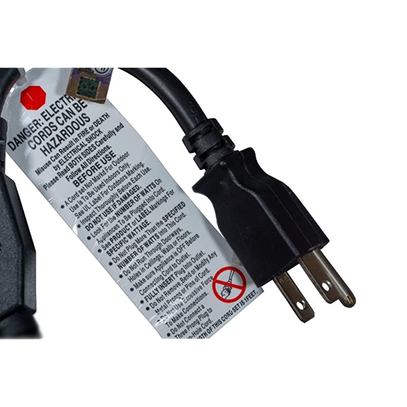 Power Cord Extension and Splitter NEMA 515P to NEMA 515R x 2 16 AWG 13A 125V ZWACPQAG14