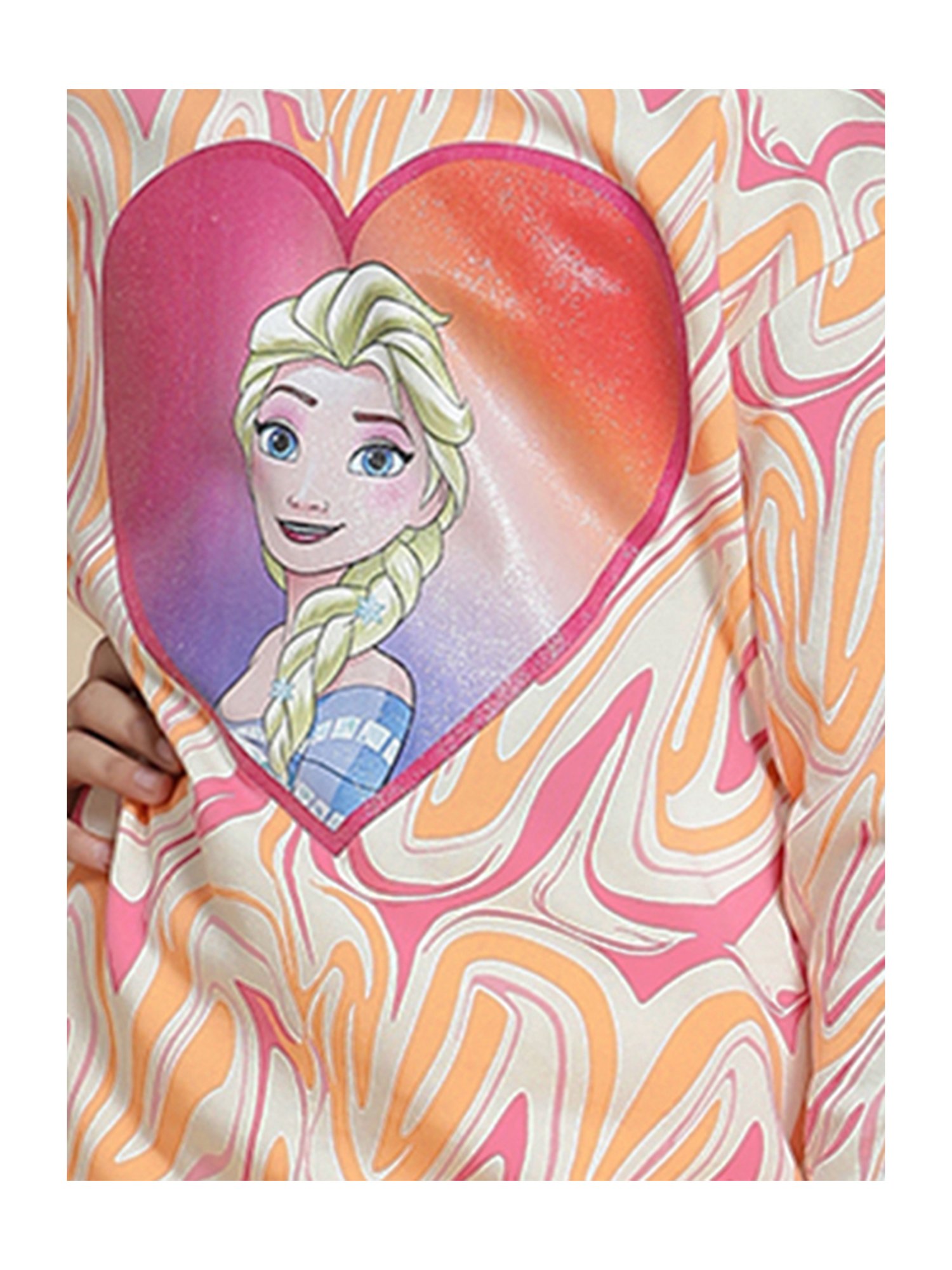 Kidsville Frozen Printed Pink Hoodie For Girls