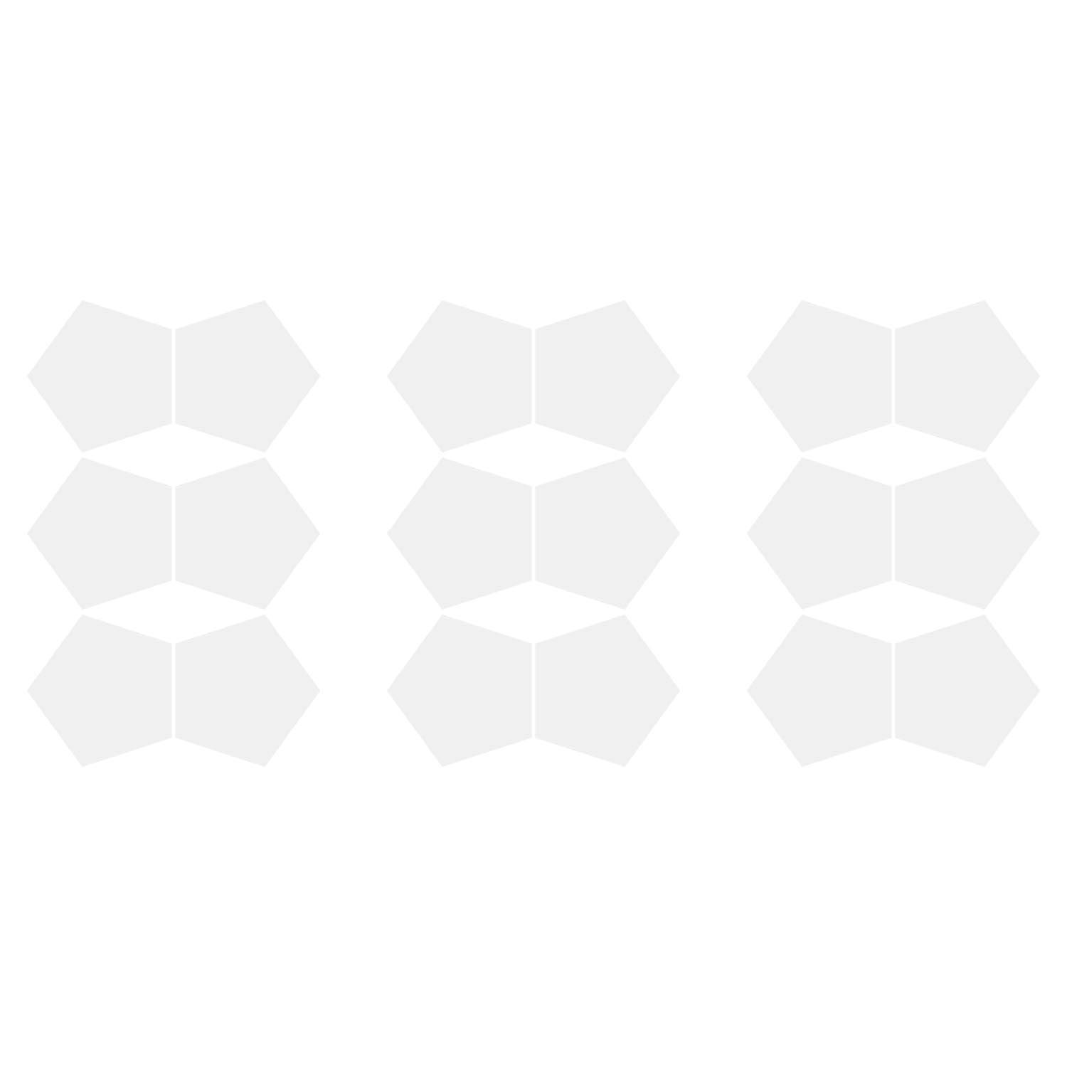 LiteMark 5.5 Inch Red Removable Pentagon Decals - Pack of 8