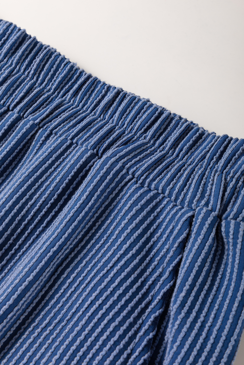 Rose Red Solid Waffle Knit Plus Size Two Piece Shorts Set