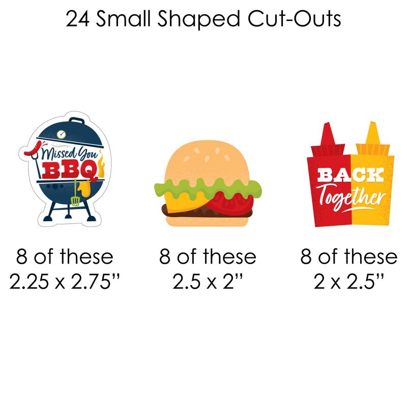 Big Dot of Happiness Missed You BBQ - Backyard Summer Picnic Party DIY Decorations - Clothespin Garland Banner - 44 Pieces