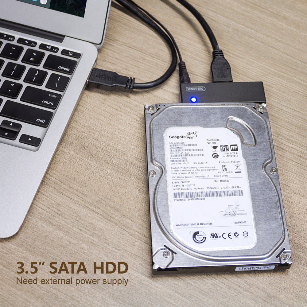 UNITEK USB 3.0 to SATA Adapter Cable for 2.5"/3.5" External Hard Drive HDD SSD