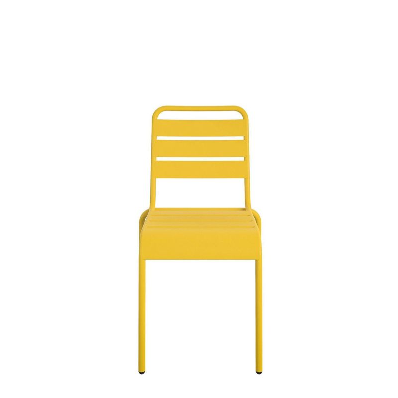 June 4pk Outdoor Stacking Chairs - Yellow - Novogratz