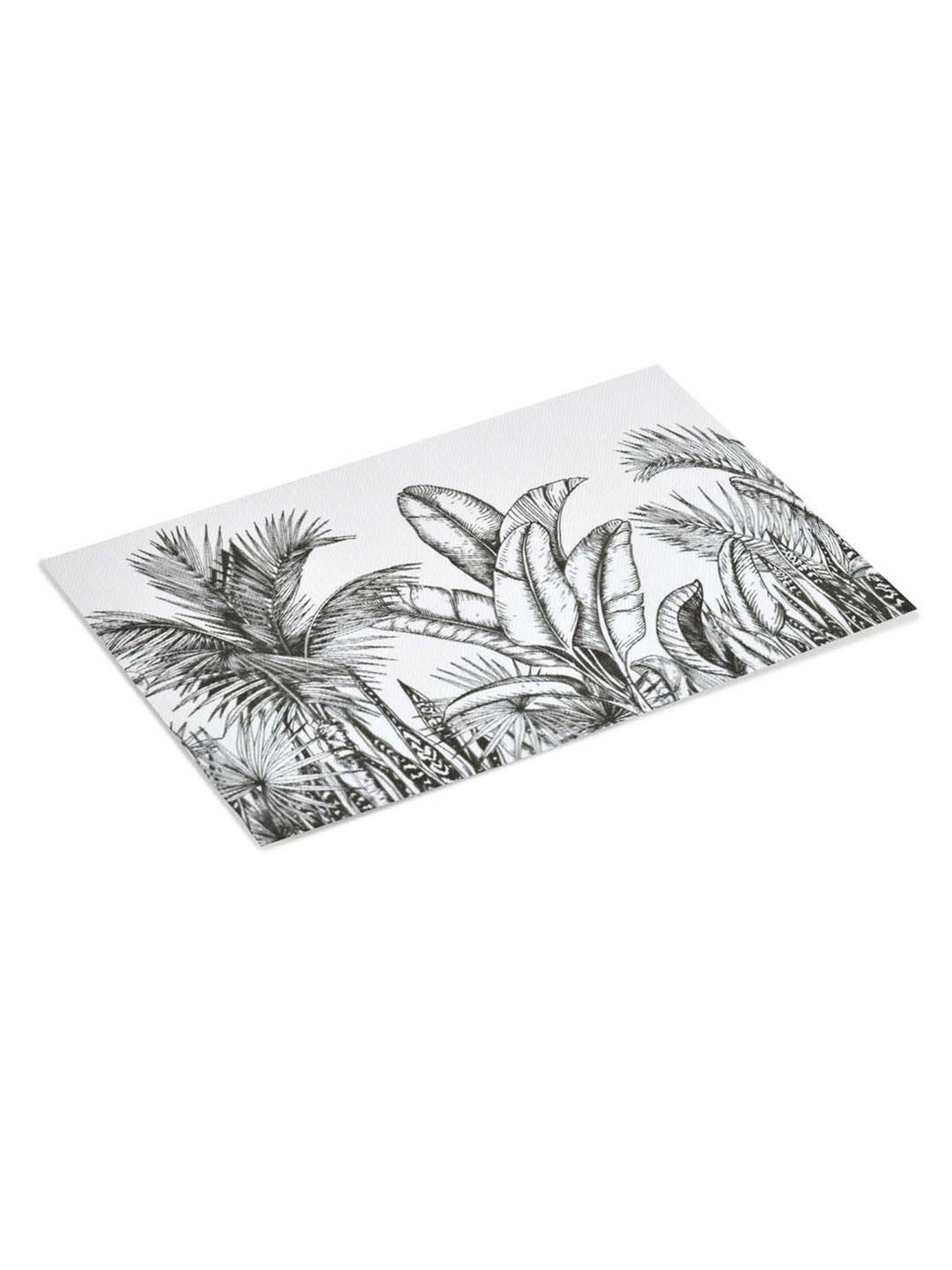 @home Black Pvc Nature Printed Table Placemat - Set of 4
