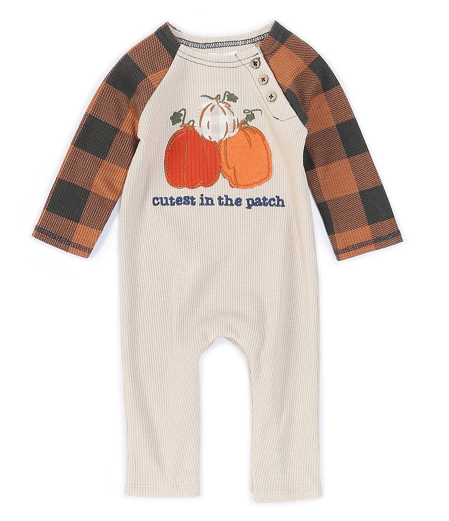 Mud Pie Baby Boys Newborn-9 Months Long Sleeve Cutest In The Patch Coverall
