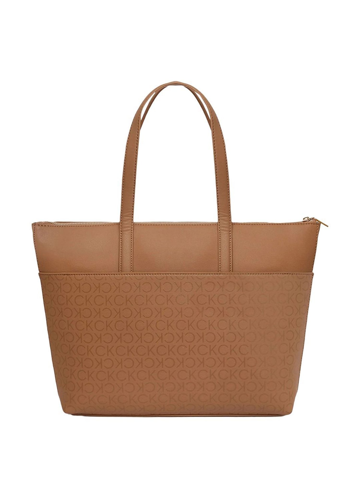CALVIN KLEIN Brown Logo Shopper Bag