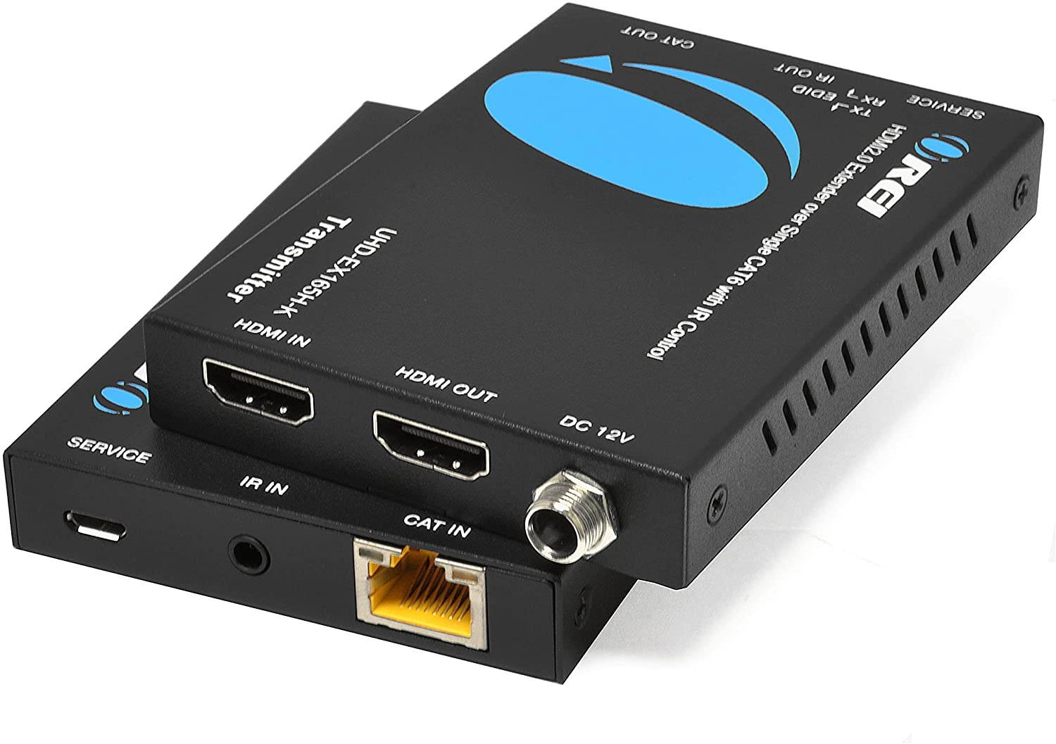 Orei HDMI Extender UltraHD Over Single Cat6/Cat7 Cable 4K @ 60Hz with HDR & IR Control - Up to 165 ft EDID Management