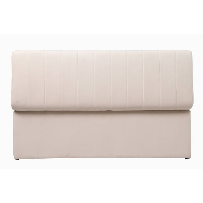 Cameron Lift Top Storage Bench Velvet Cream - ACEssentials