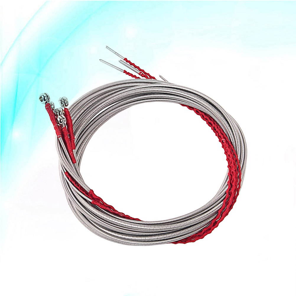 5pcs Metal Strings for 5 String Bass Instrument Great Replacement Parts U32 (Silver)