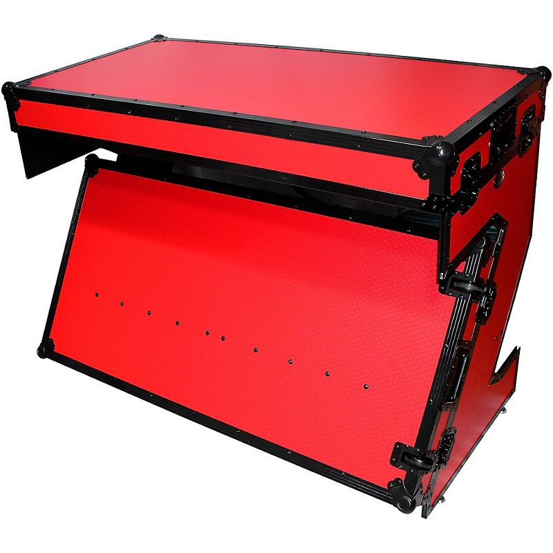 ProX Portable Z-Style Dj Table Flight Case - Red/Black (XS-ZTABLERB)