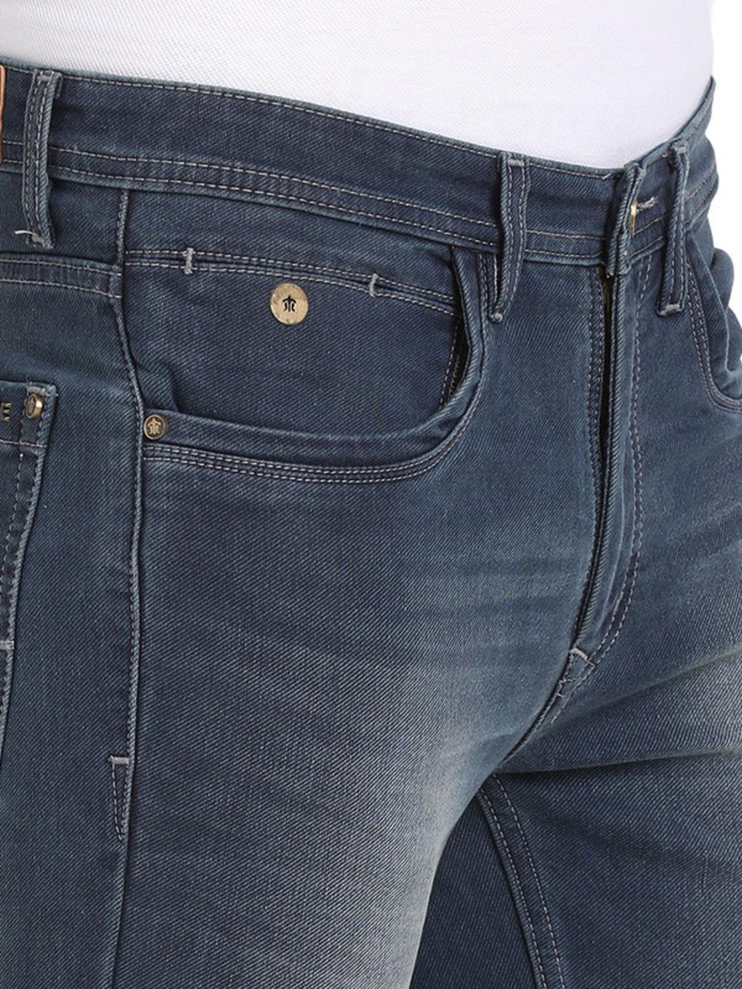 Turtle Blue Narrow Fit Stretchable Jeans