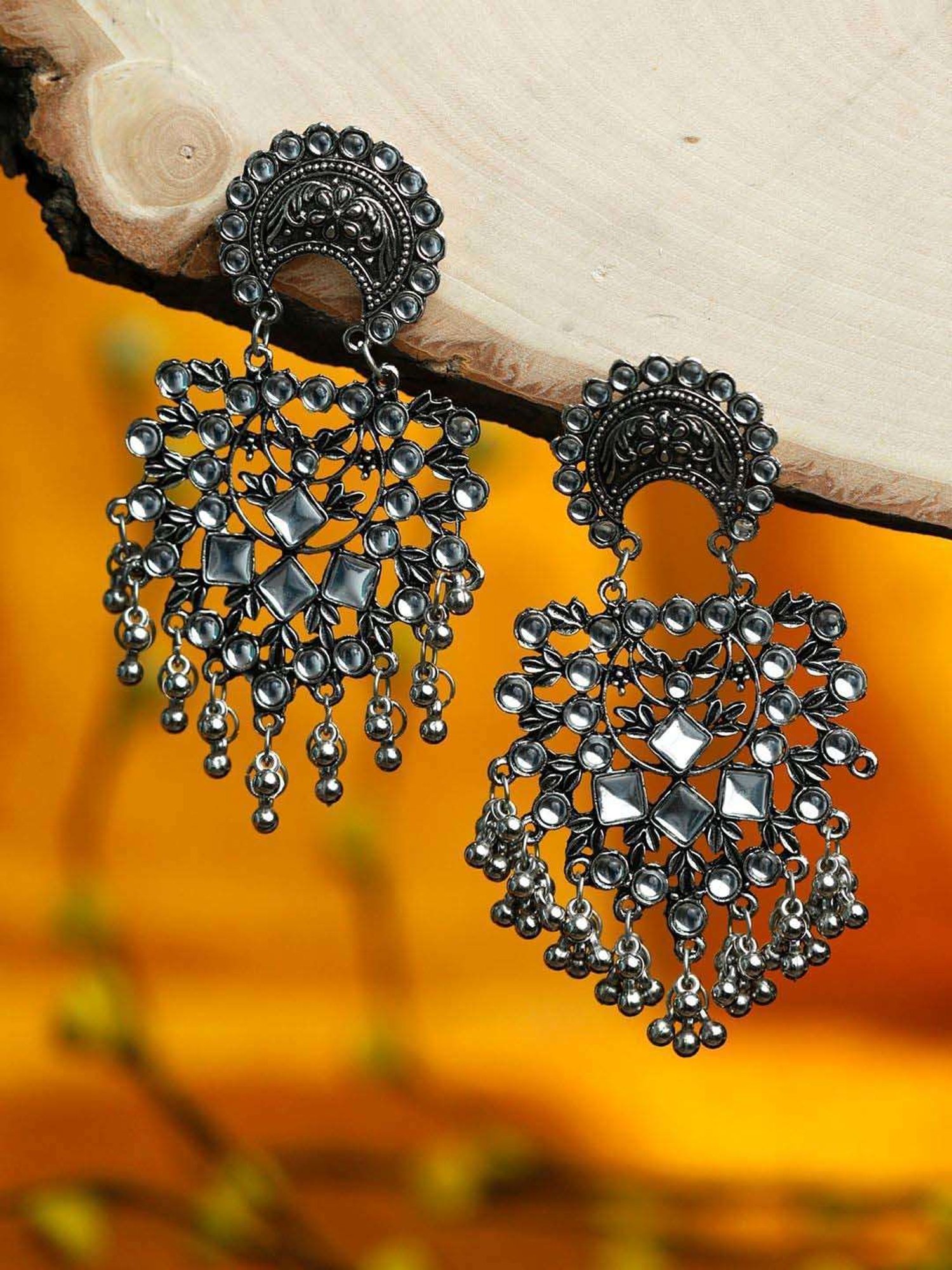 Priyaasi Silver Dangler Earrings