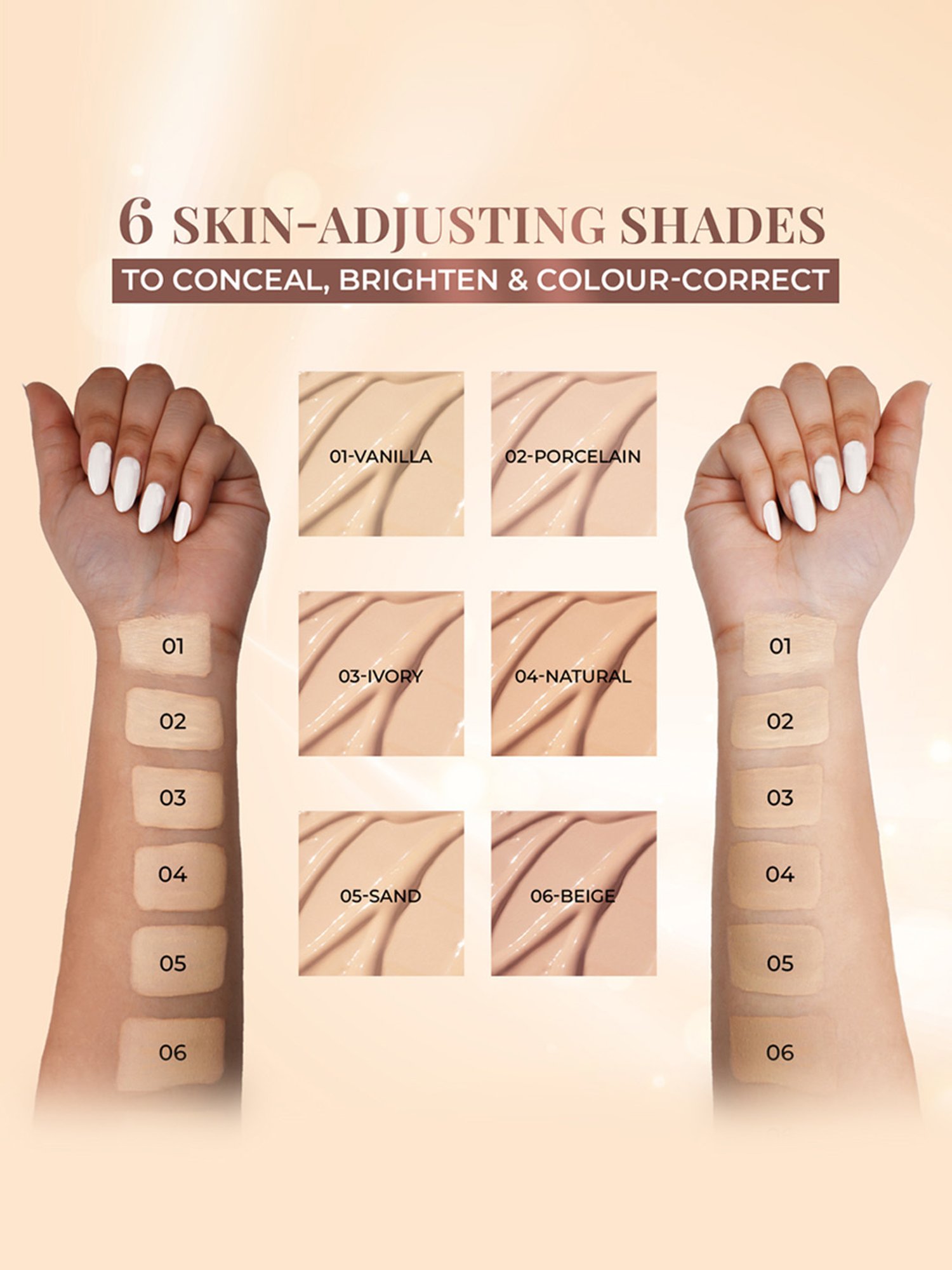 JUST HERBS Brightening & Correcting Concealer 03-Ivory - 6 ml