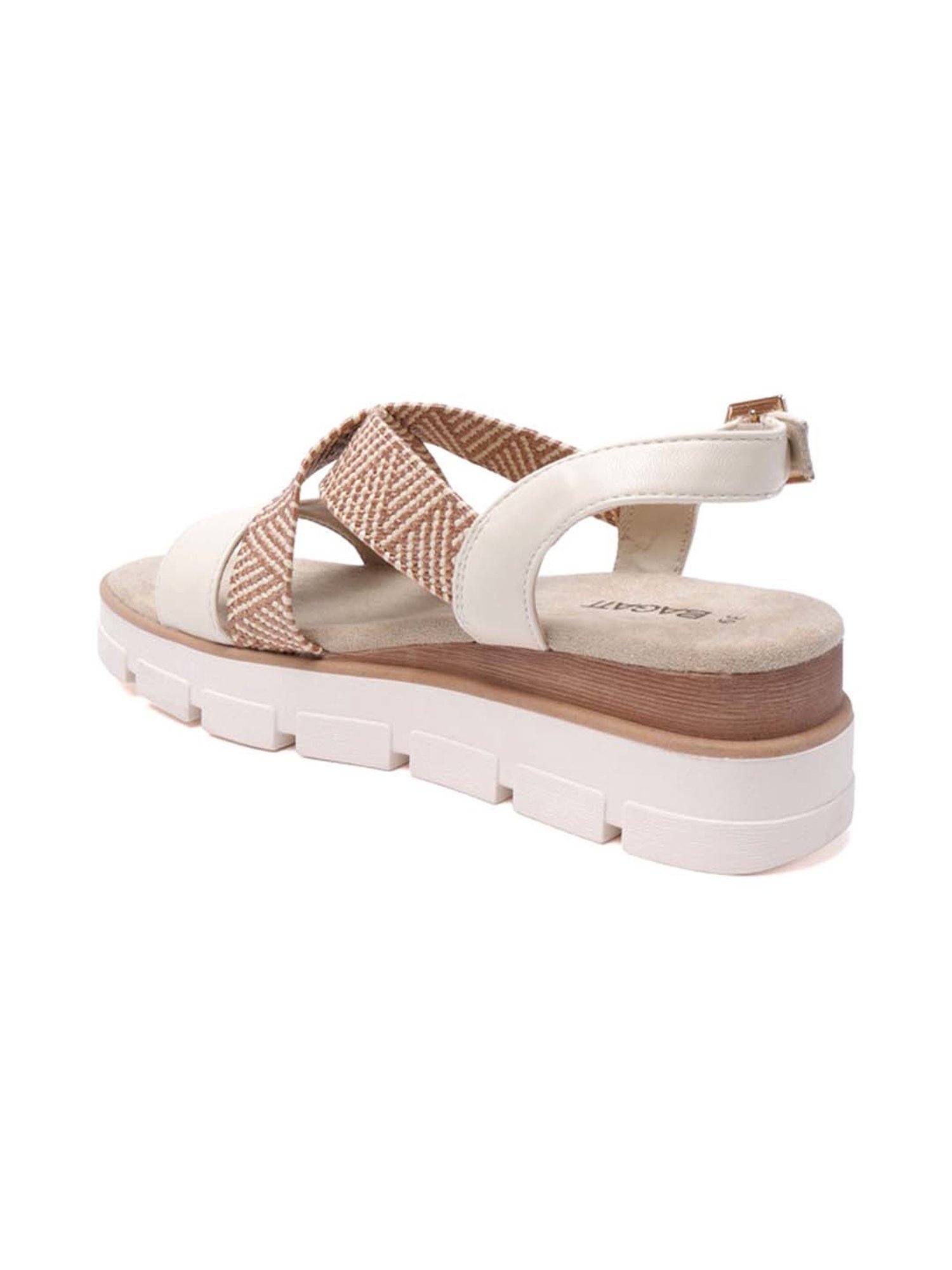 BAGATT Women's Mariella Beige Back Strap Wedges