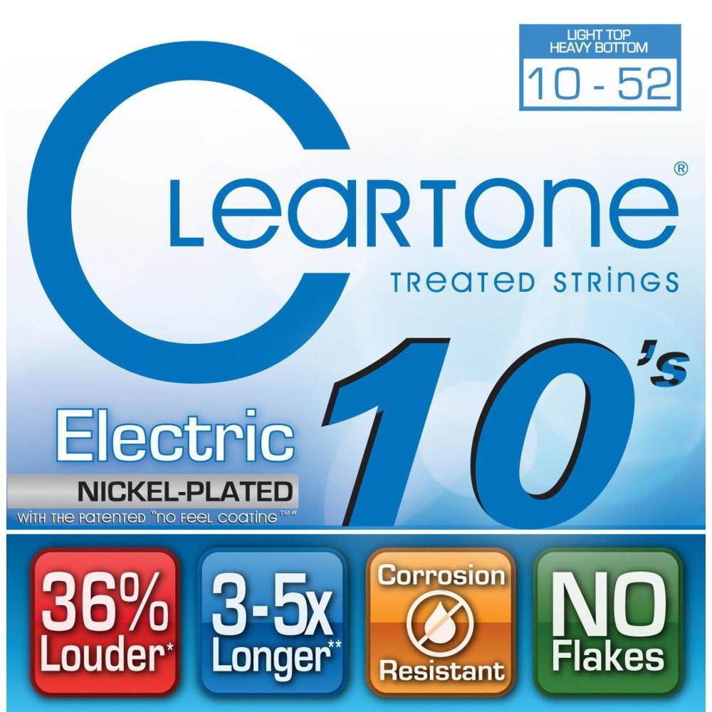 Cleartone Electric Guitar Strings - Light Top - Heavy Bottom - 10-52 - 1 Pack
