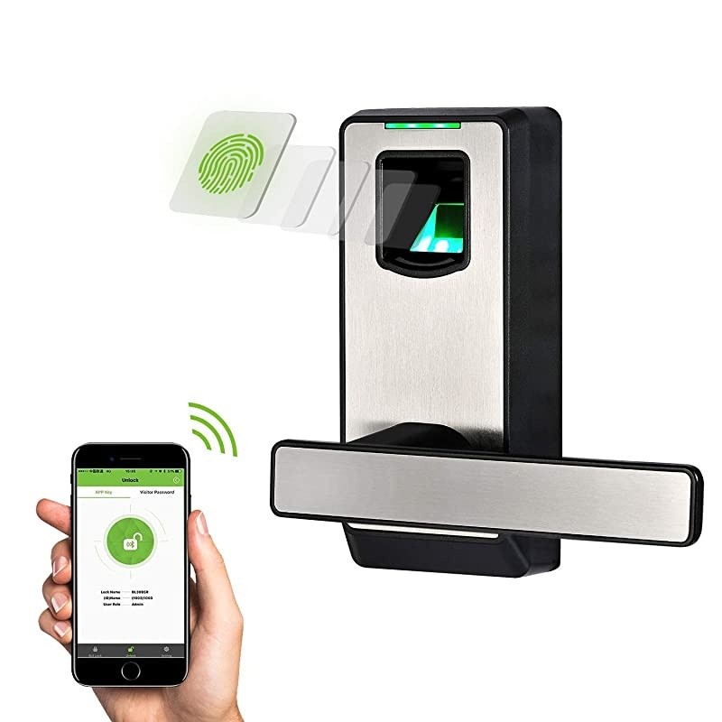 Biometric Door Lock Fingerprint Lock with Bluetooth, Keyless Entry Door Lock with Smart Phone