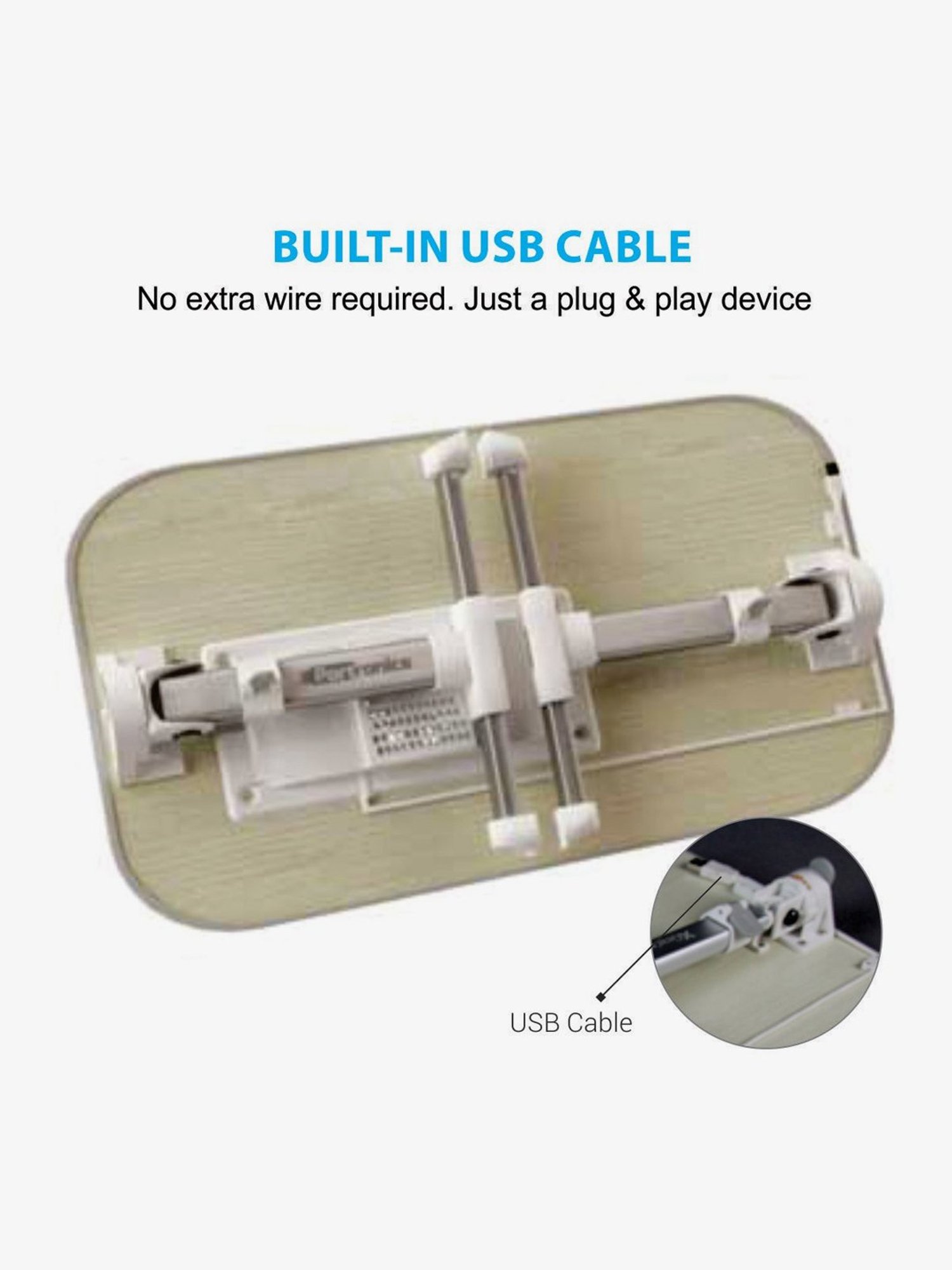 Portronics My Buddy + POR-704 Portable Laptop Stand with Cooling Fan (Grey)