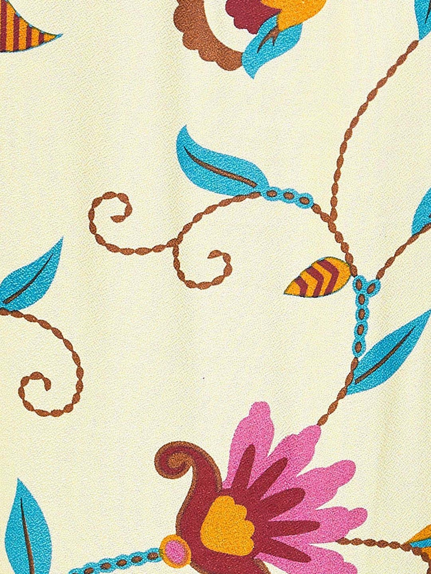 Colour Me by Melange Yellow Printed A-Line Dress