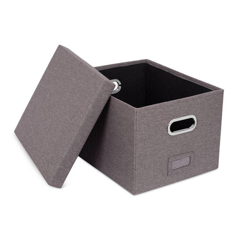 BirdRock Home Set of 2 Linen File Box