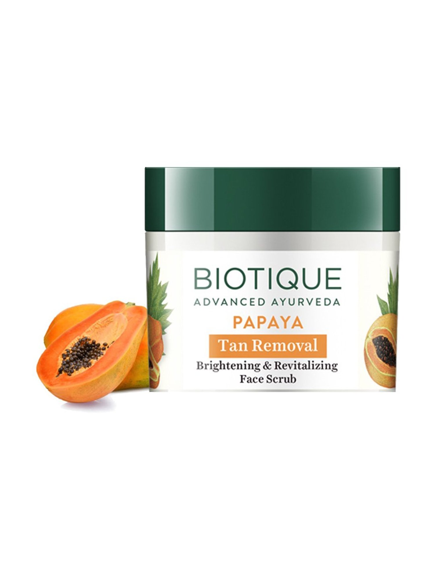 BIOTIQUE Papaya Tan Removal Brightening & Revitalizing Face Scrub - 75 gm