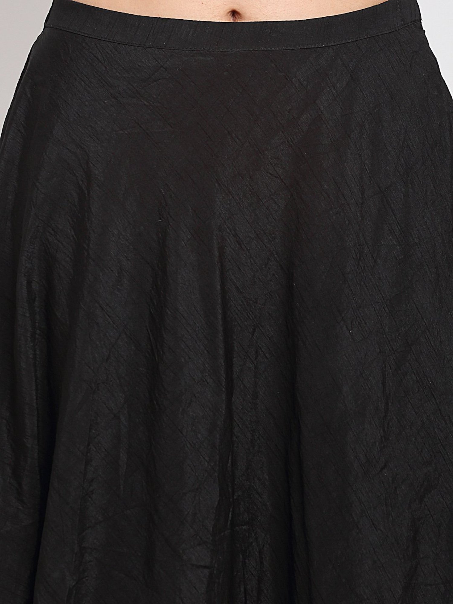 Stylee LIFESTYLE Black Embroidered Unstitched Dress Material