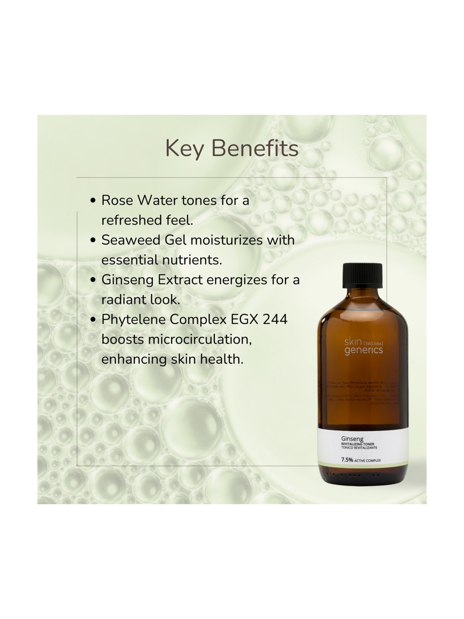 Skin Generics Ginseng Revitalizing Toner - 250 ml