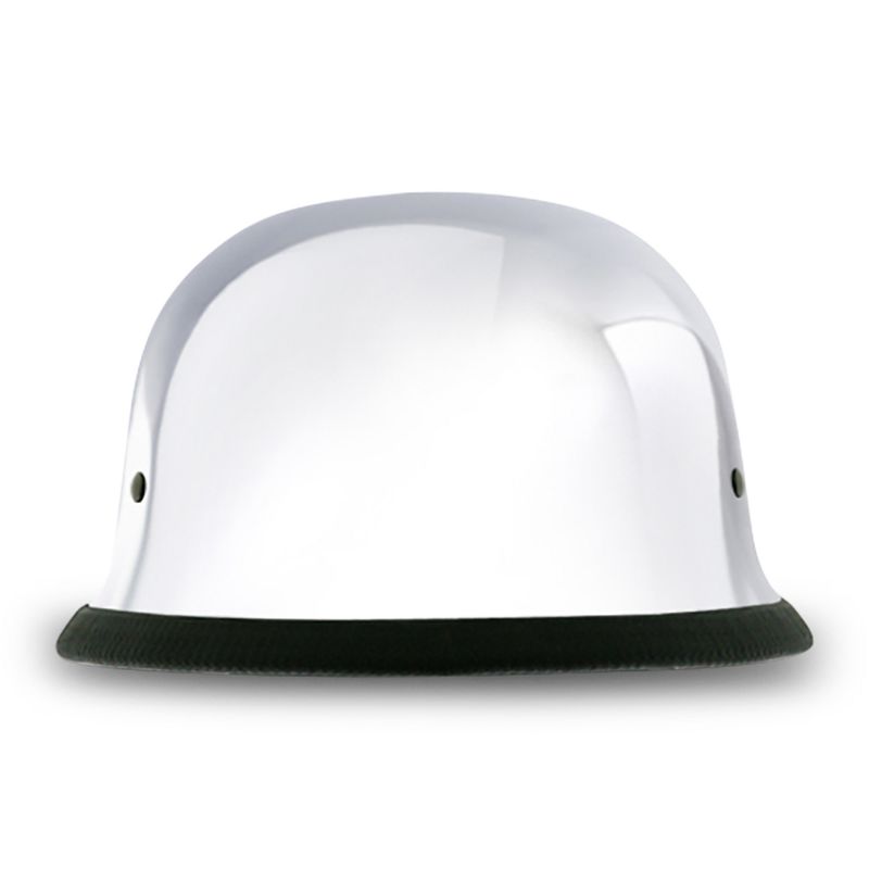 Daytona Helmets Premium Classic German Novelty Non D.O.T Standard Motorcycle Helmet with Moisture Wicking Fabric, Chrome Mirror Finish