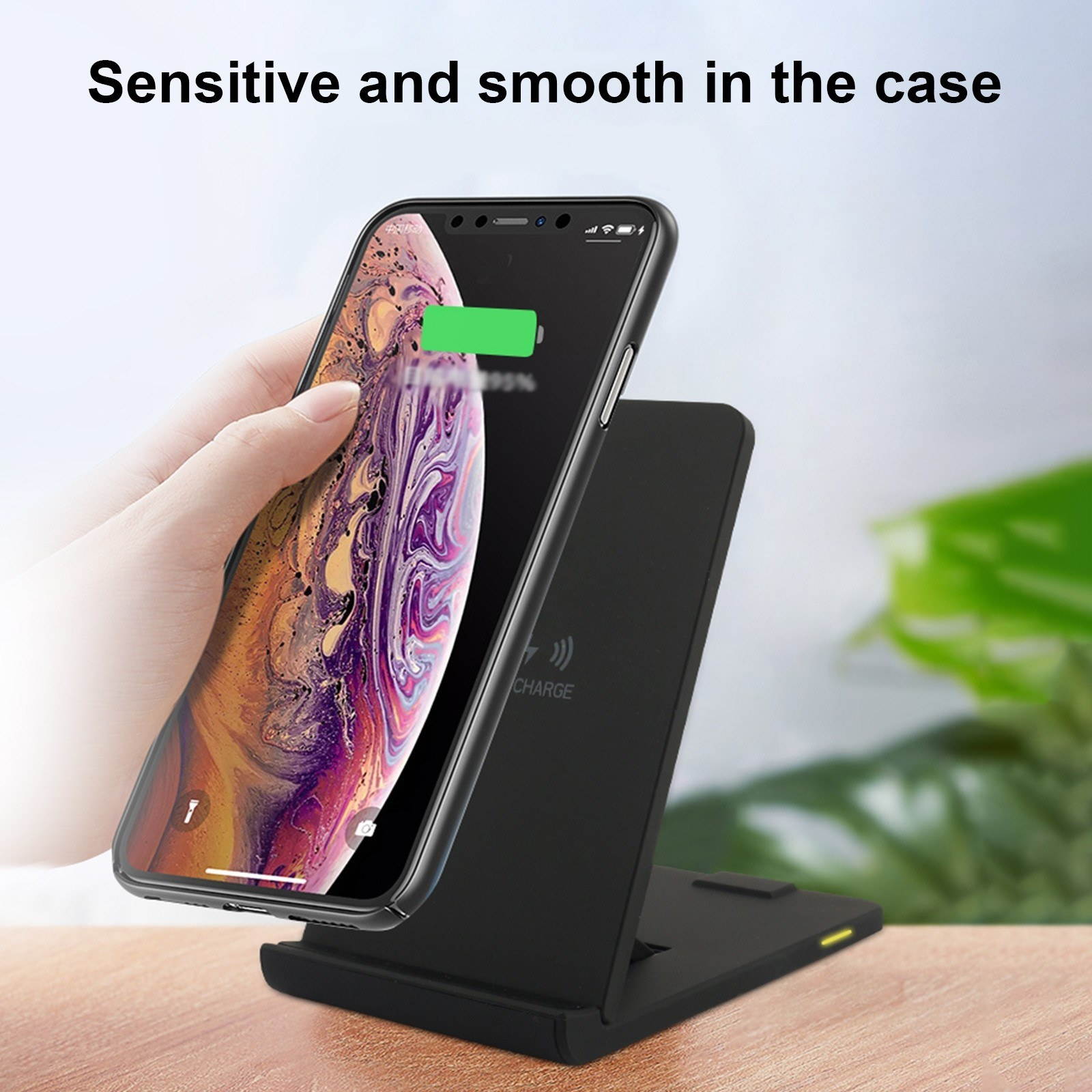 Portable Aluminum Alloy Ultra-thin Round Shape Qi Standard Wireless Charger