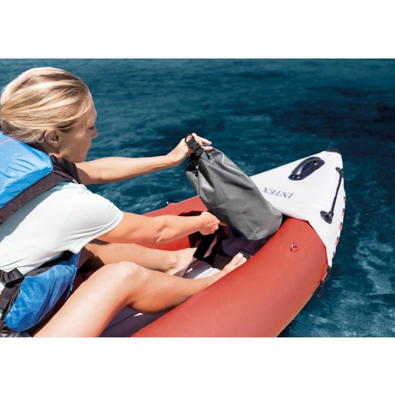 Intex Explorer 200 Inflatable 2 Person River Boat Raft Set with 2 Oars & Pump