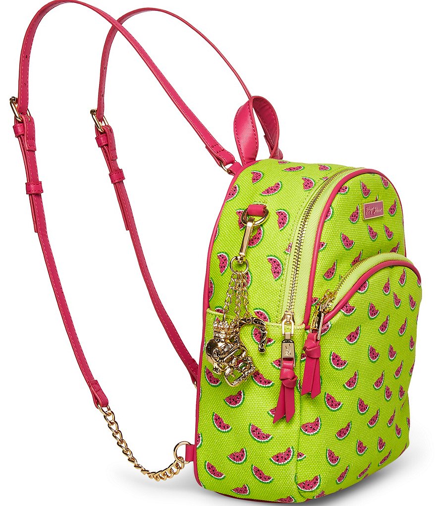 Betsey Johnson Removable Keychain Zip Closure Backpack