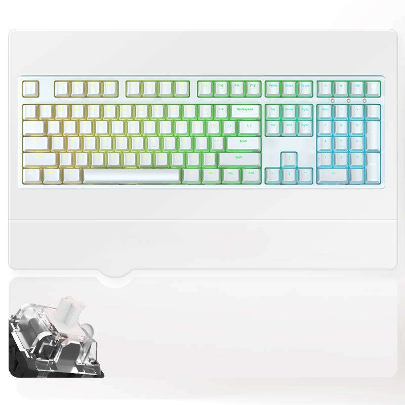 iKBC  F410 108-key RGB Backlit  Cherry MX Switch Mechanical Gaming Keyboard, N-key Rollover, PBT Keycaps