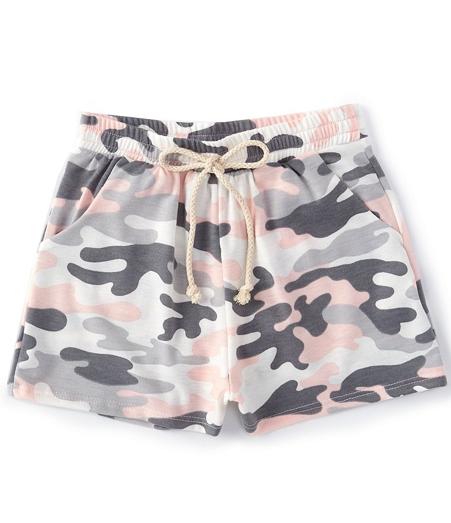 Angie Big Girls 7-14 Smocked Tie-Dye Shorts