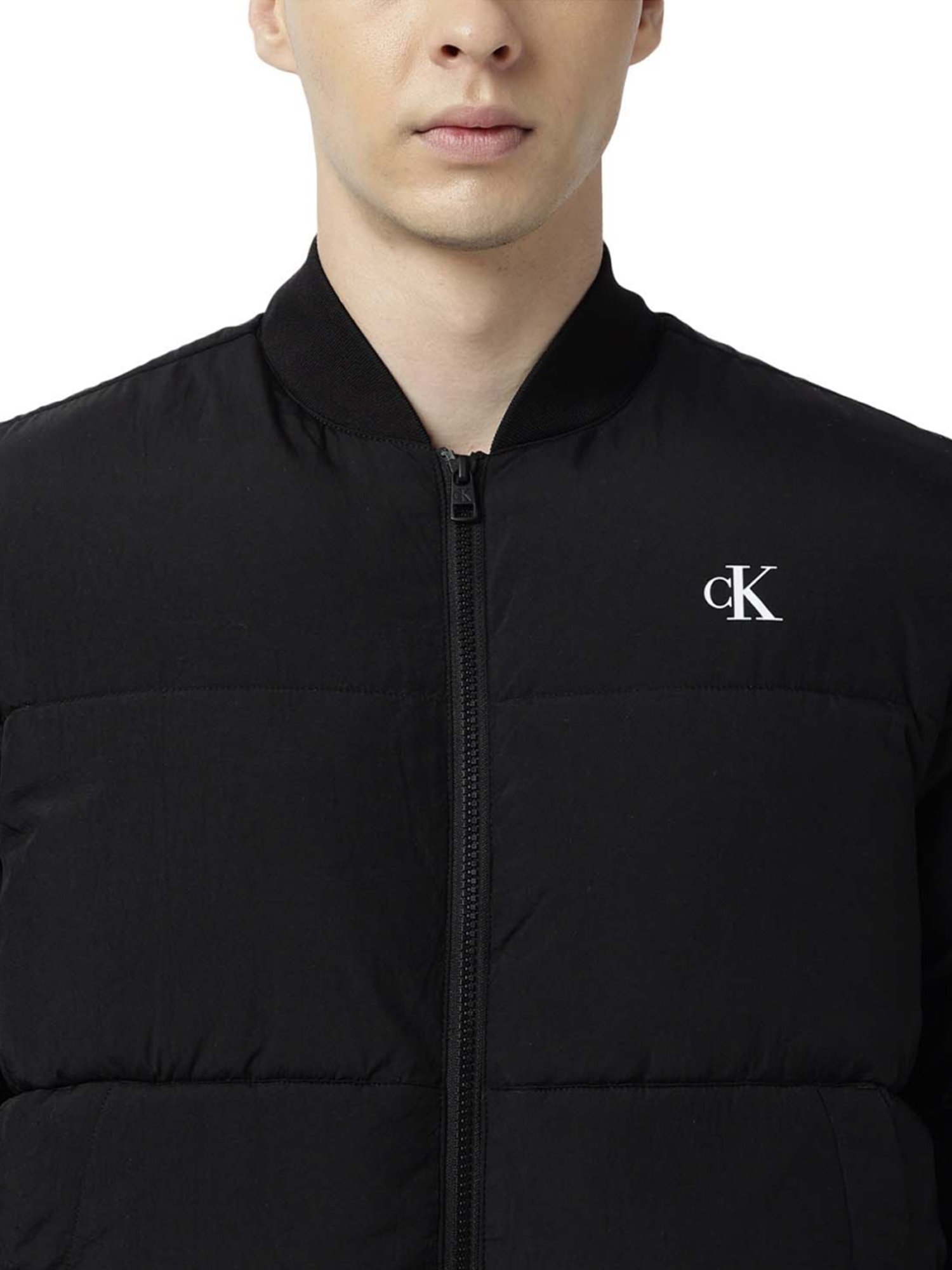 Calvin Klein Jeans Black Regular Fit Bomber Jacket