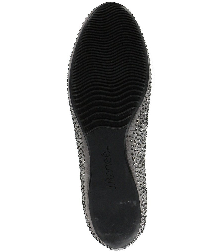 J. Renee Hanuko Suede Rhinestone Slip Ons