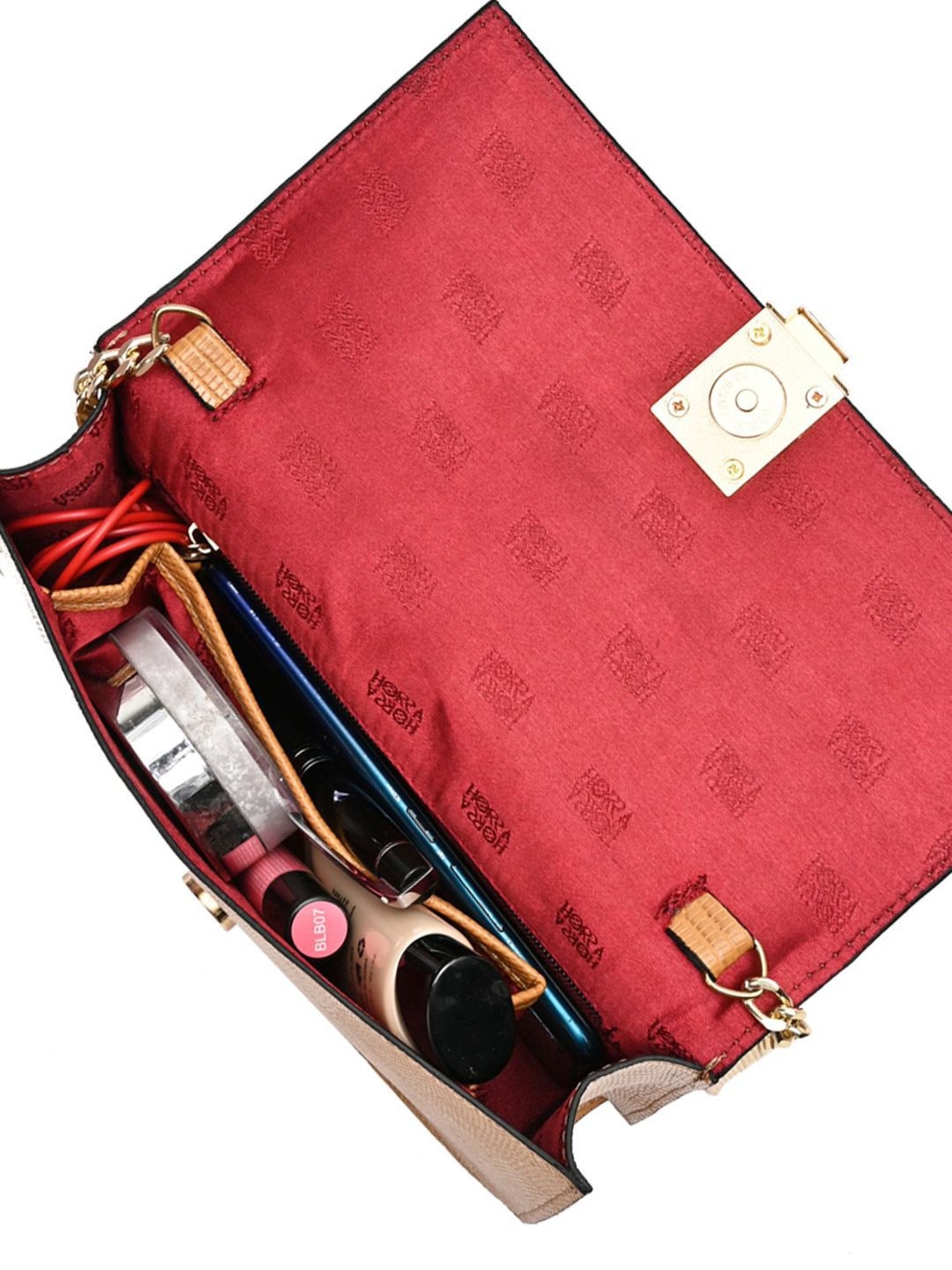 Horra Mustard Textured Shoulder Handbag