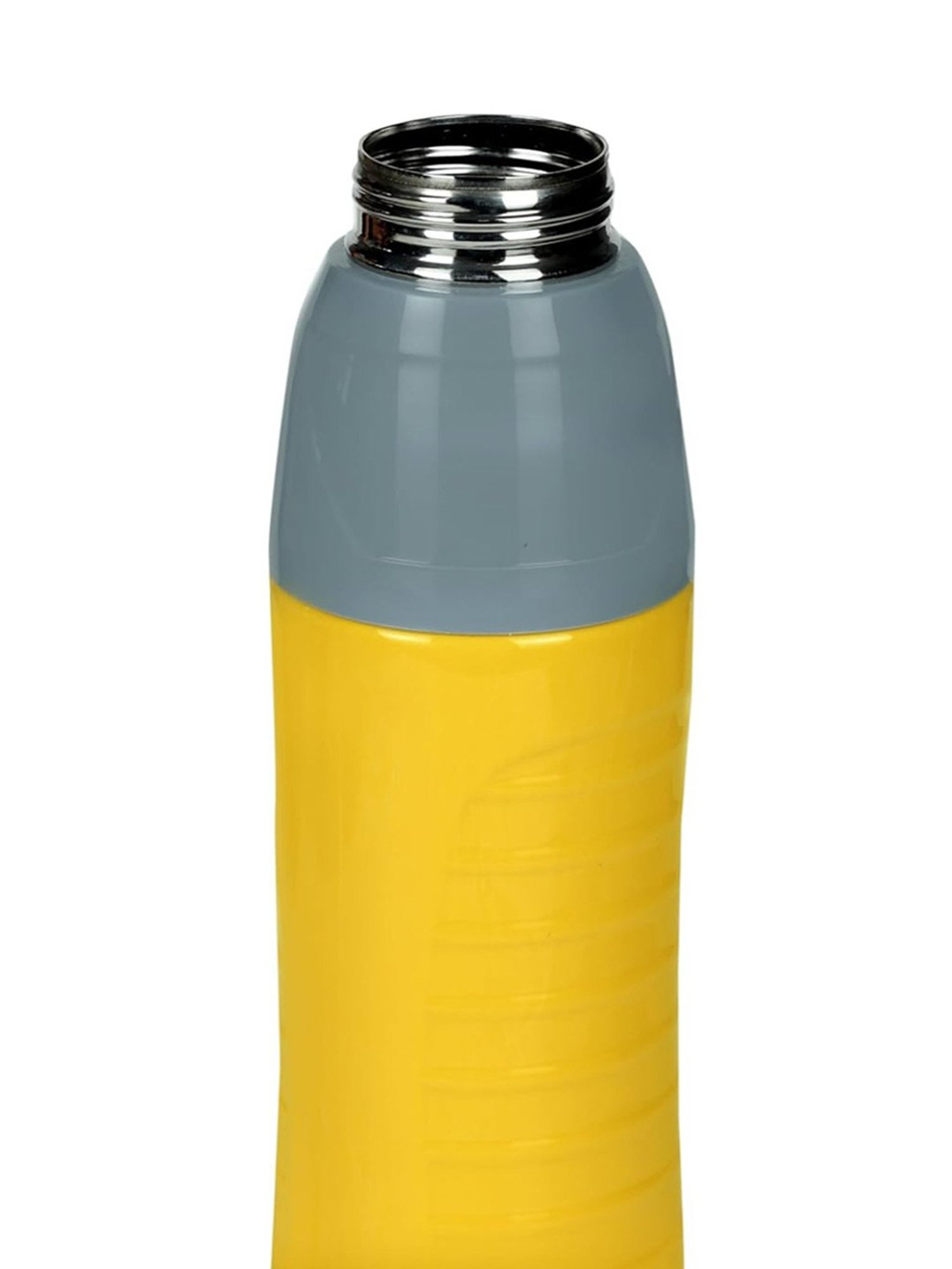 Varmora Gripo Yellow Stainless Steel Insulated Inner Steel Outer Plastic Water Bottle - 700 ml