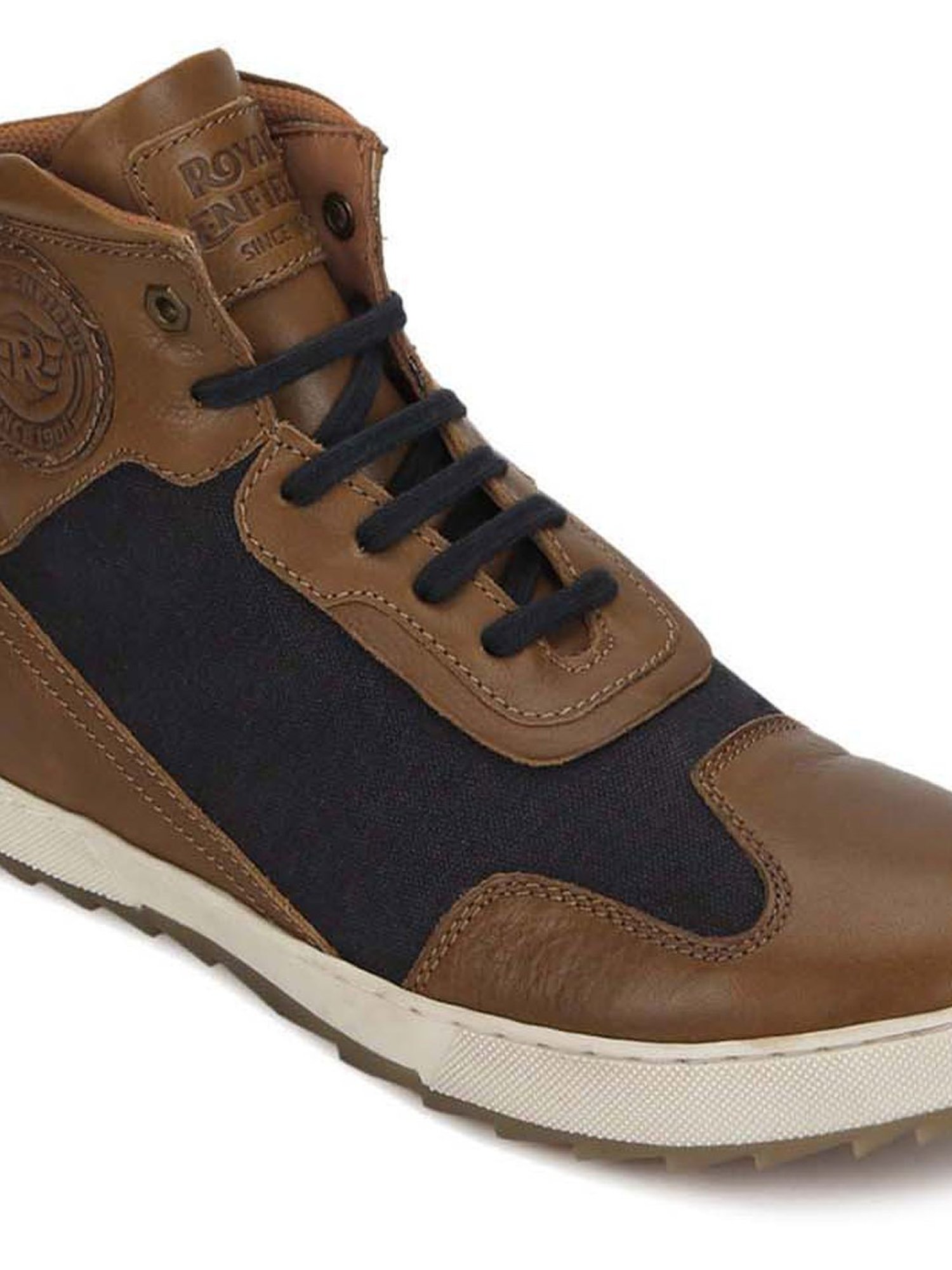 Royal Enfield Men's Wildbourne Tan Ankle High Sneakers