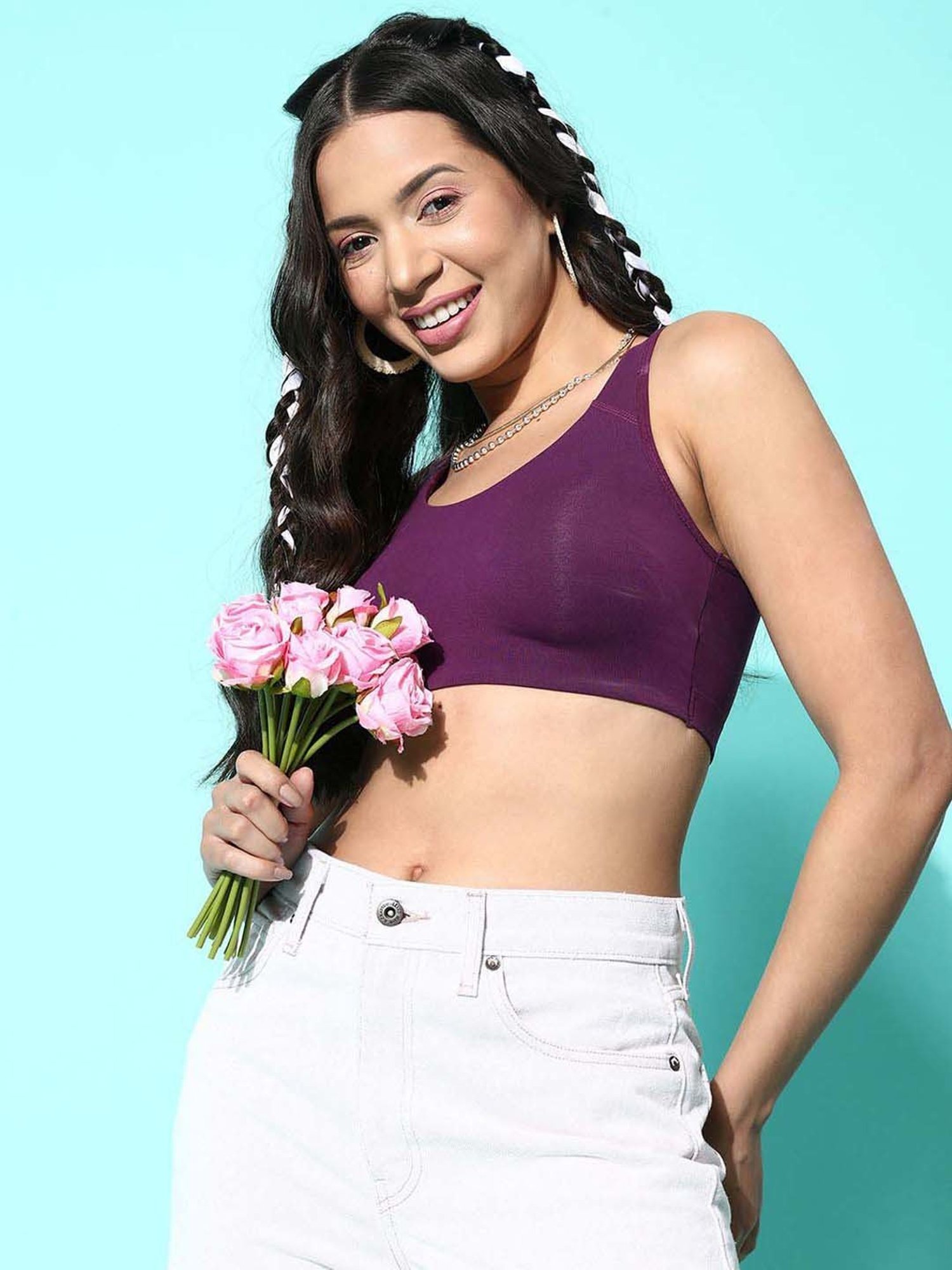 Leading Lady Purple Sports Bra