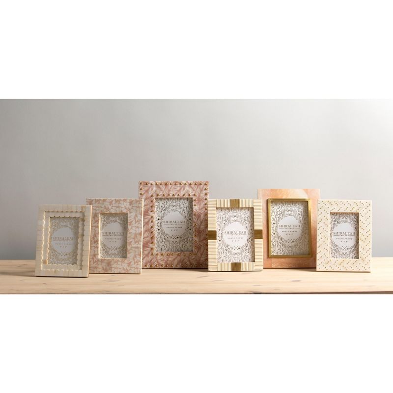 Raj Blush Marbleized "5 X 7" Picture Frame - Shiraleah