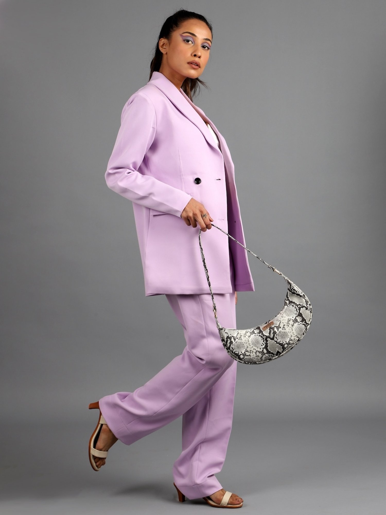 Modern Myth Grey  Animal Effect Medium Hobo Bag