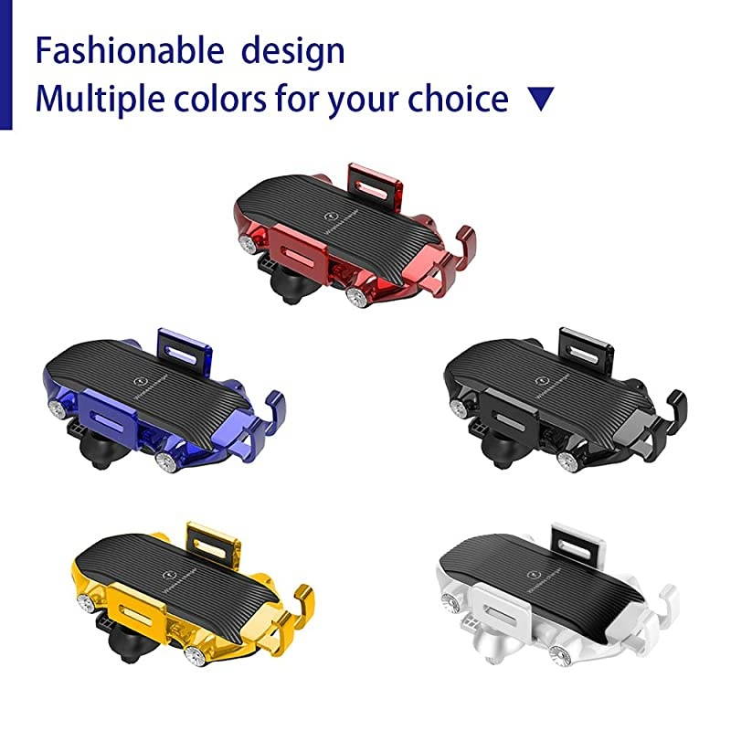 Wireless Car Charger, 10W Qi Fast Charging Auto Clamping Mount,Dashboard Air Vent Phone Car Holder Compatible iPhone 11/11 Pro Max/Xs MAX/XS/XR/X/8/8+,Samsung S10/S10+/S9/S9+/S8/S8+ (Black)