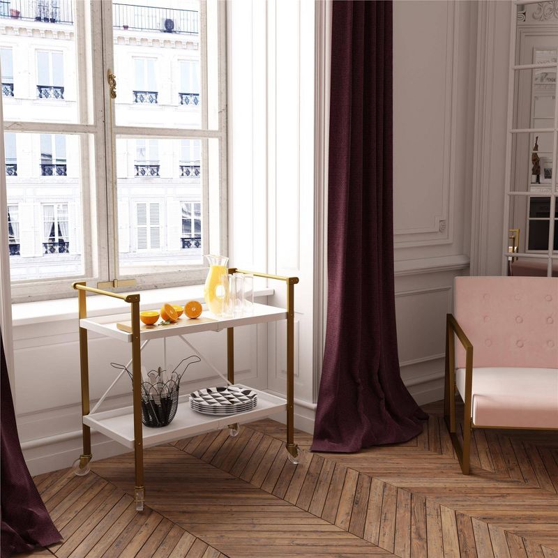 Trevia Folding Cart White - CosmoLiving by Cosmopolitan