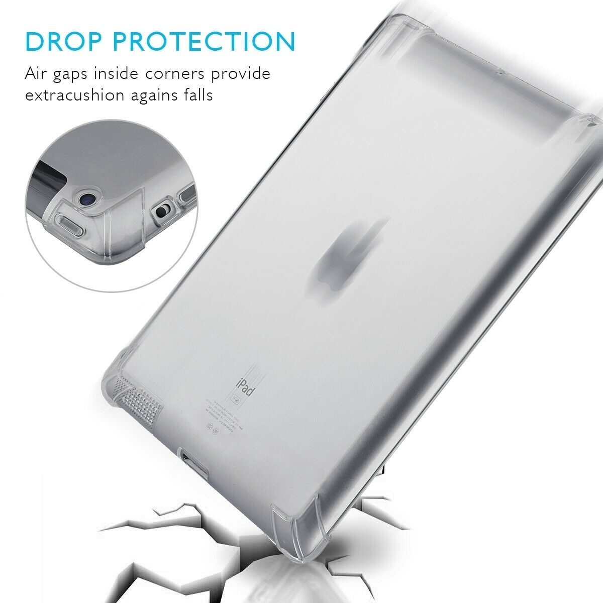 For Apple iPad Pro 11inch TPU (2018) Clear Soft Case Back Skin + 3x Screen Cover