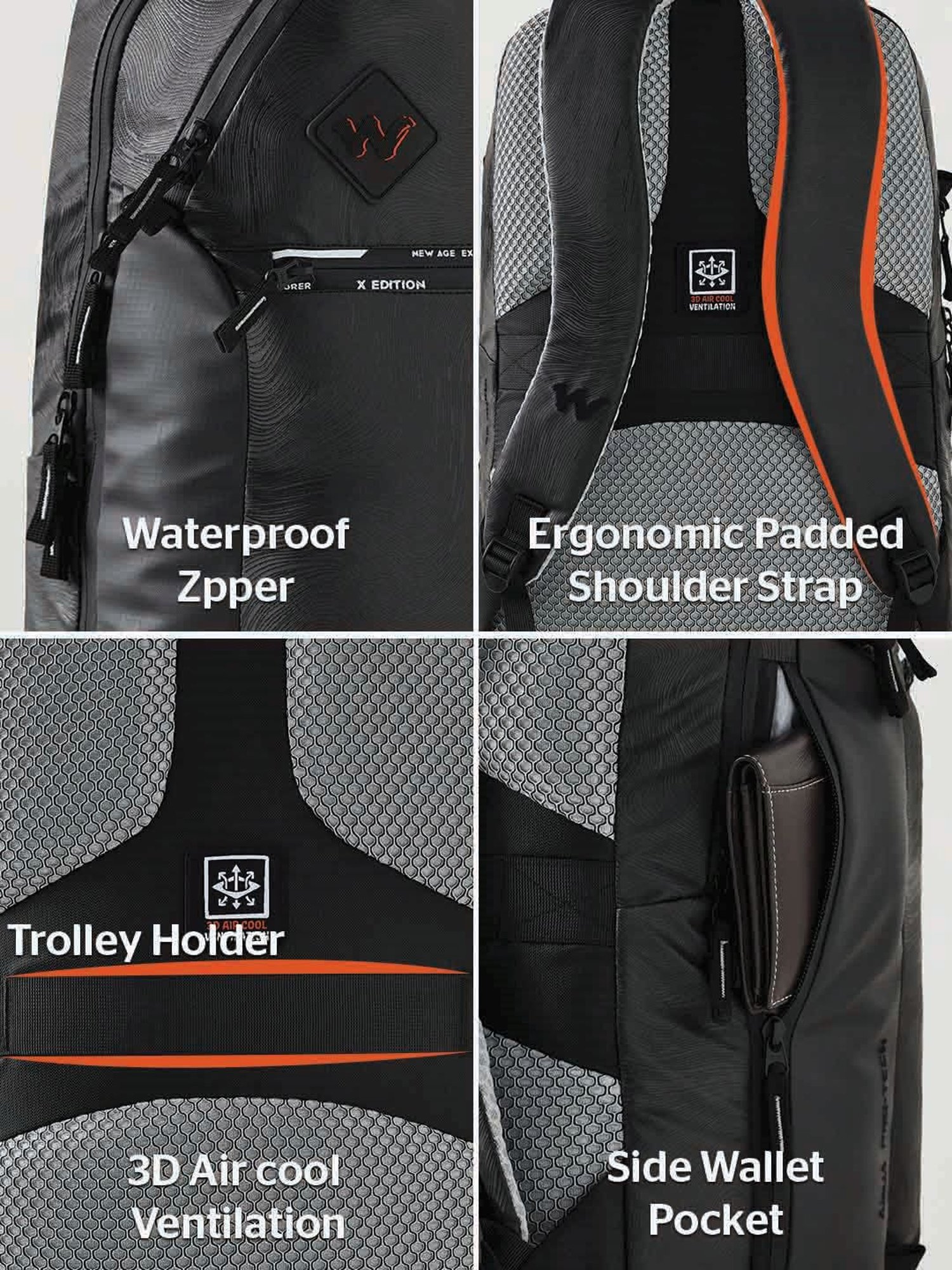 Wildcraft Shine 25 Black Laptop Backpack