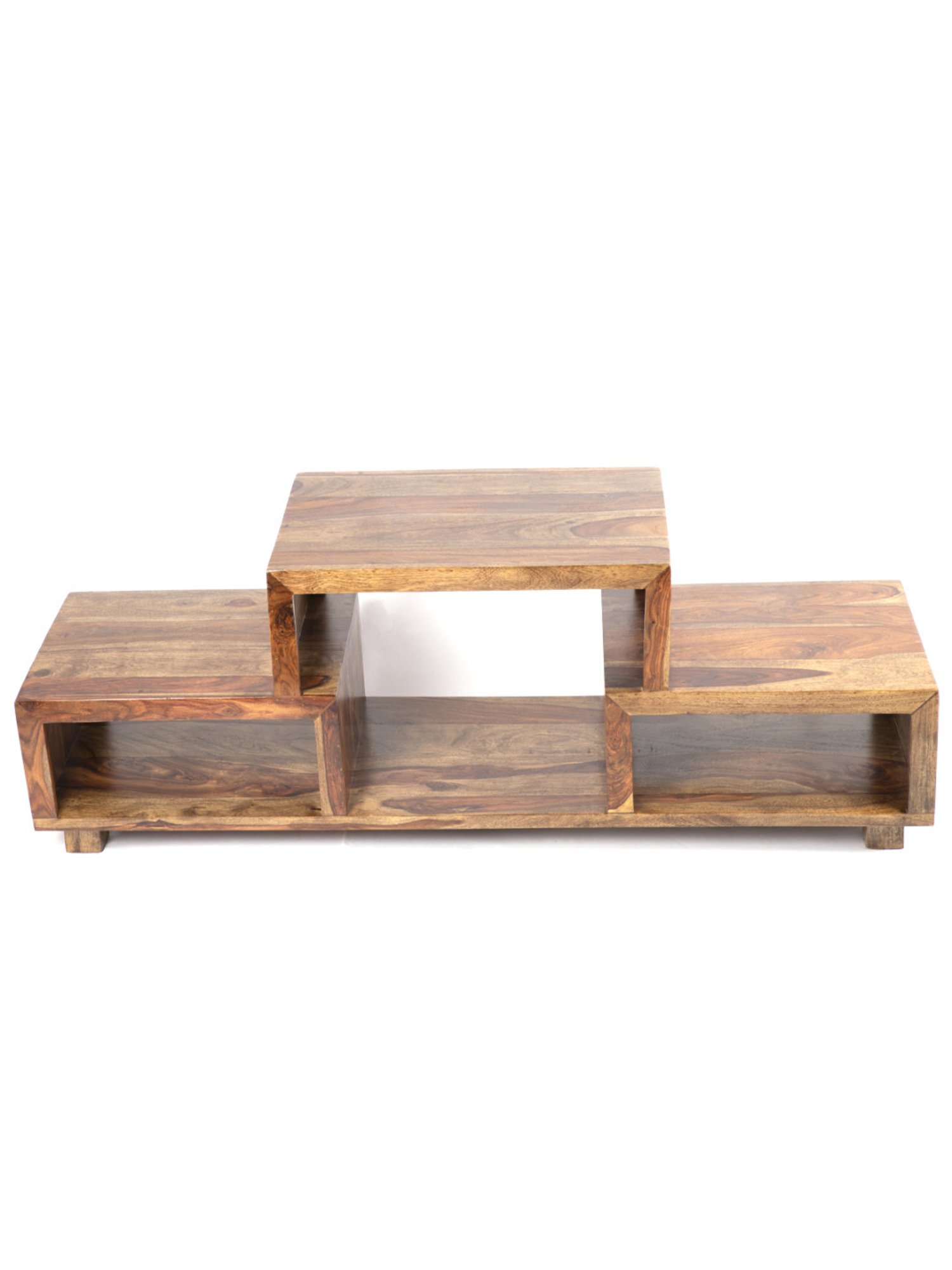 Ikiriya Allen Brown Wood Contemporary Designed TV Entertainment Unit Teak Finish