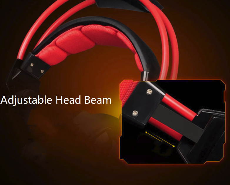 AULA X7 USB Wired Cool LED  Gaming Headset 7.1 Sound Effect Microphone Game headphone With Noise Cancelling & Volume Control for Laptop Computer Game, White and Blue