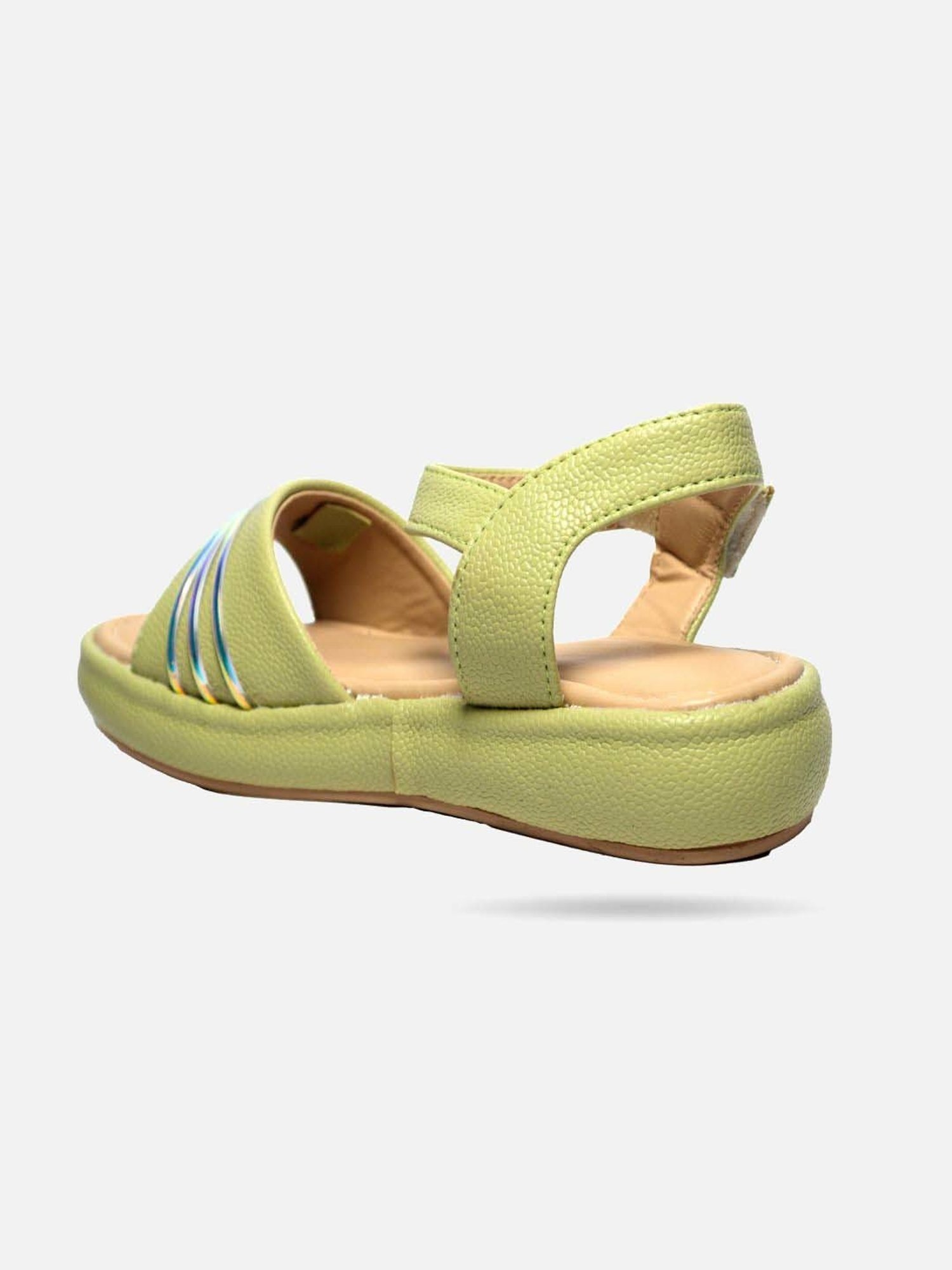 Tiny Bugs Girls Off White & Pink Party Wear Slip Ons