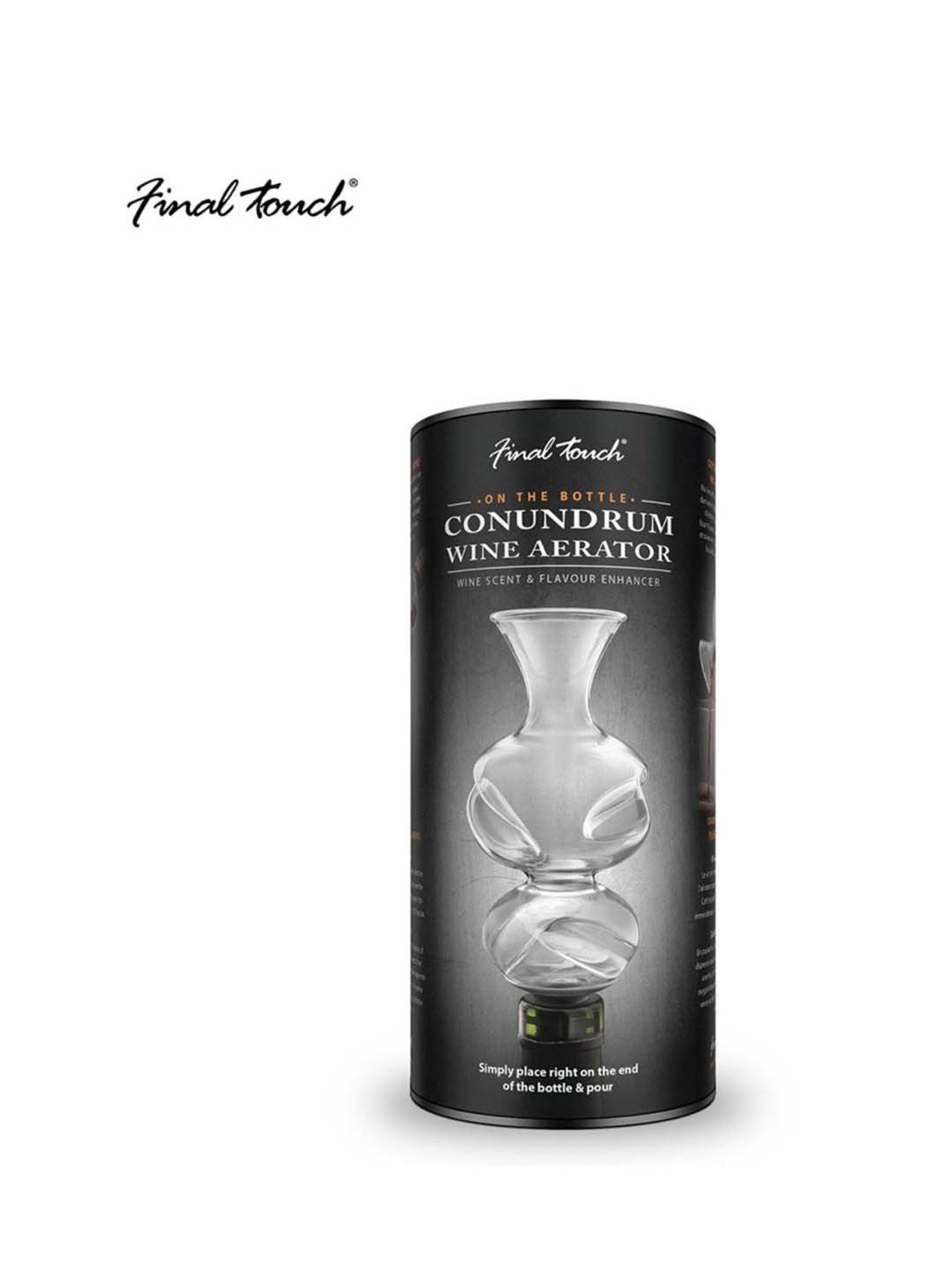 Final Touch Transparent On The Bottle Conundrum Wine Aerator