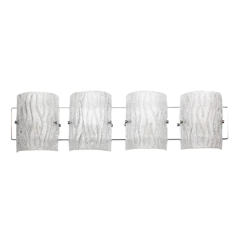 8" Brilliance 4 Light Bath Vanity Chrome Finish/Bright Ice Glass - Varaluz