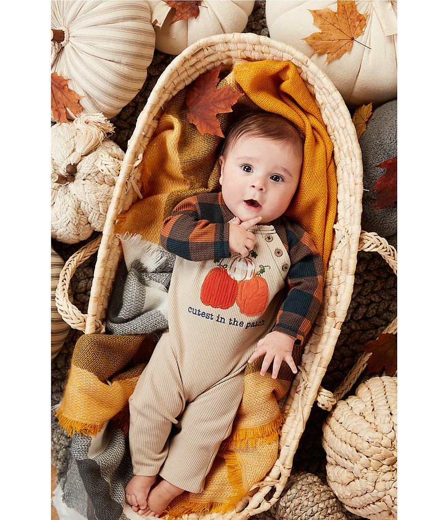 Mud Pie Baby Boys Newborn-9 Months Long Sleeve Cutest In The Patch Coverall